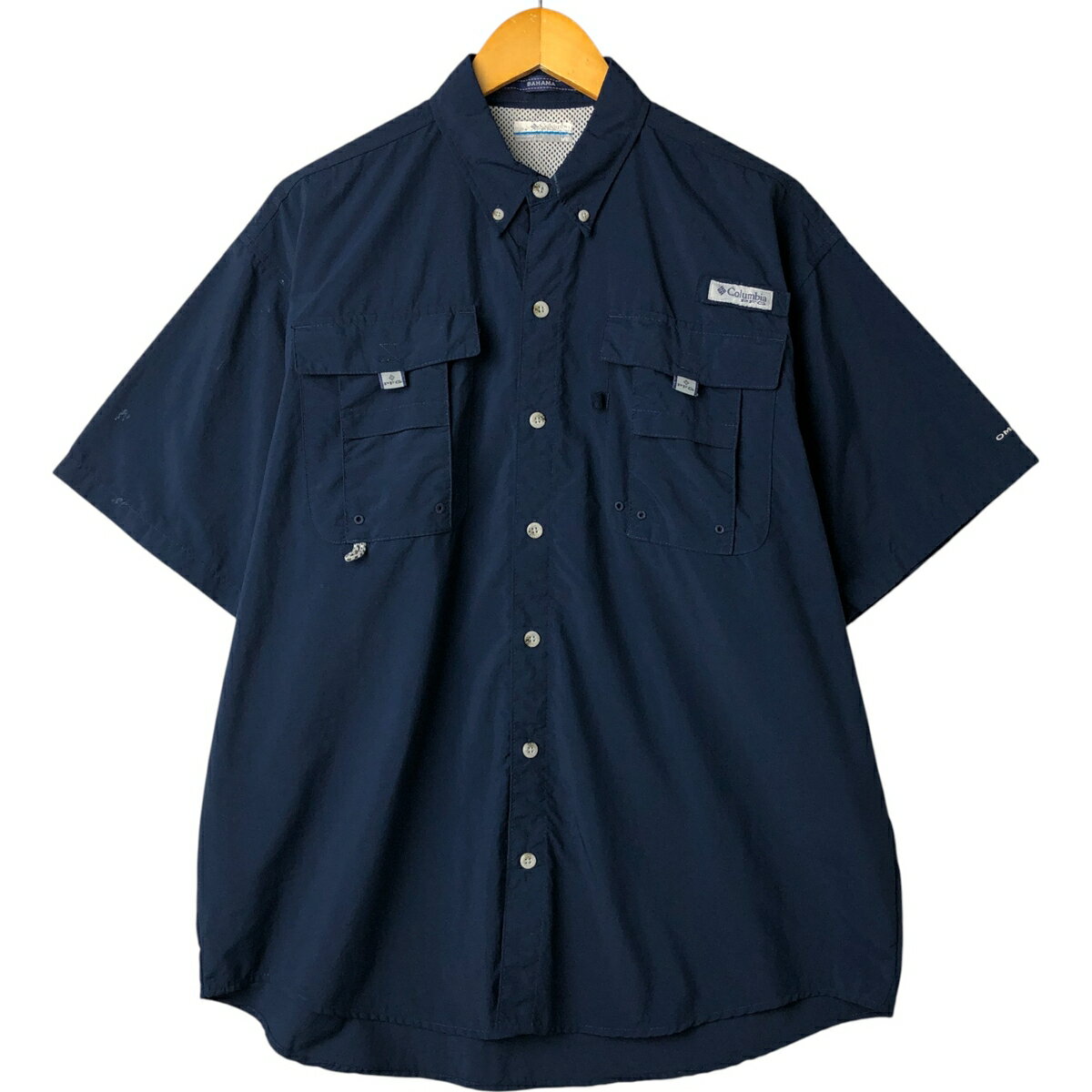 古着 コロンビア Columbia PFG BAHAMA OMNI-SHADE ボタンダウン 半袖 フィッシングシャツ メンズM相当 /eaa564192 【中古】 【250705】