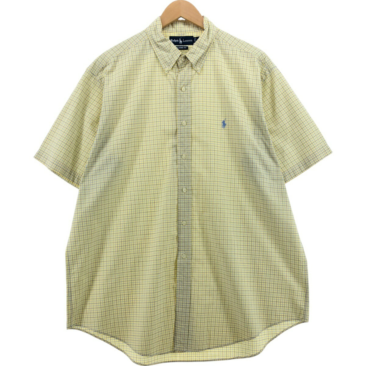 古着 ラルフローレン Ralph Lauren CLASSIC FIT 半袖 ボタンダウン チェックシャツ メンズXL相当 /eaa564459 【中古】 【250704】