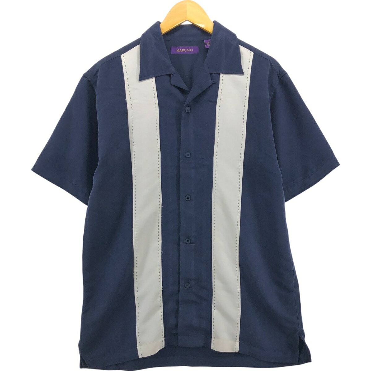 古着 MARGAUX 半袖 オープンカラー シルクシャツ ボックスシャツ メンズS相当 /eaa564461 【中古】 【250704】