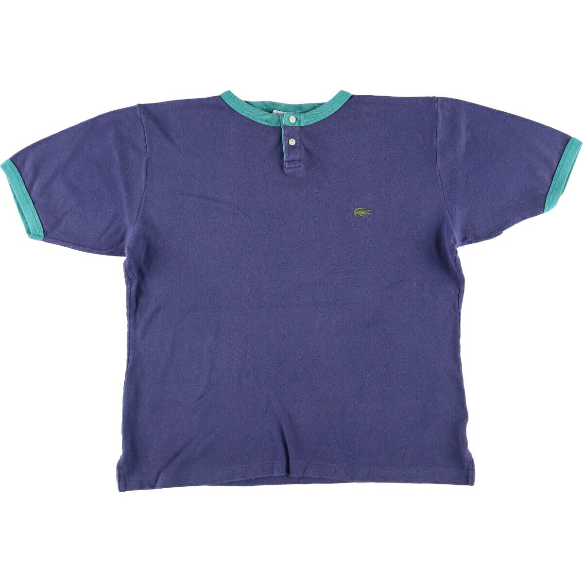 Rakuten - 古着 70~80'S ラコステ LACOSTE IZOD ヘンリーネック リンガーTシャツ メンズL相当 ヴィンテージ /eaa564571 【中古】 【250714】