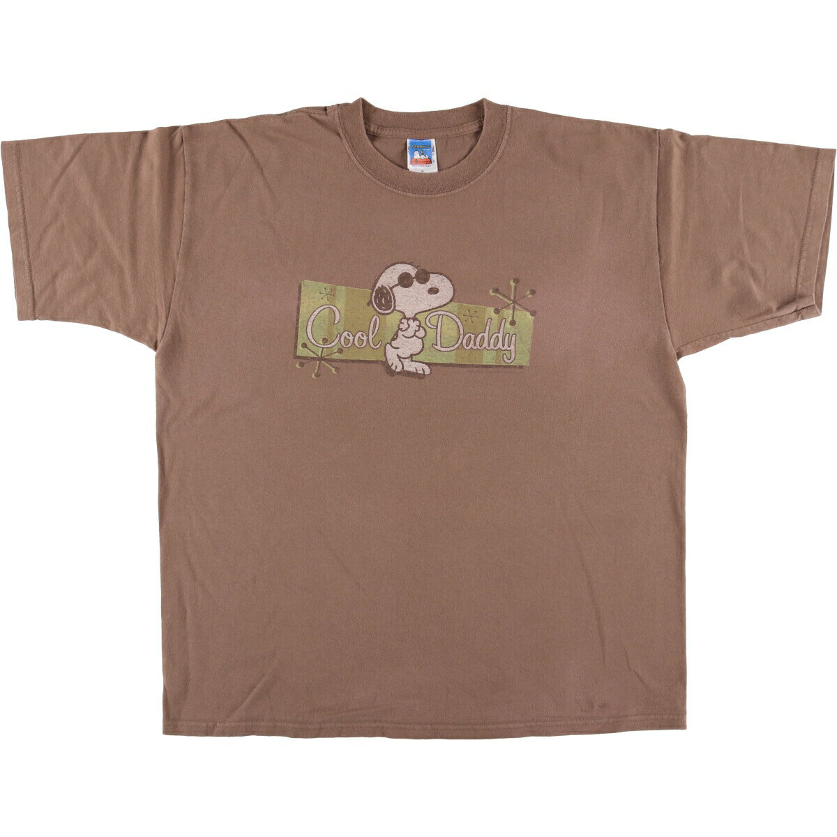 Character - 古着 00'S ギルダン GILDAN SNOOPY スヌーピー キャラクタープリントTシャツ メンズXL相当 /eaa564815 【中古】 【250707】 ブラウン系 春夏秋