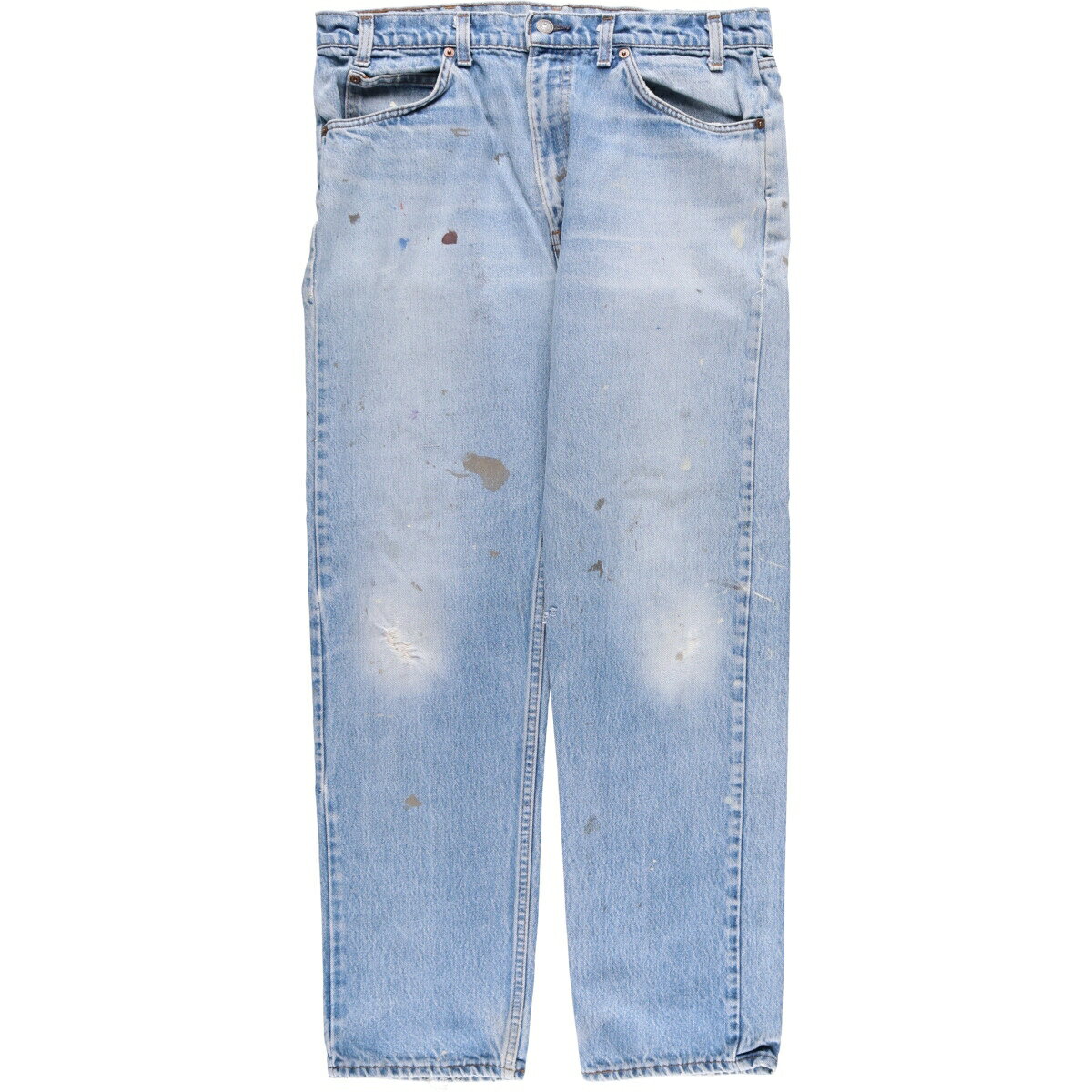 古着 80'S リーバイス Levi's 20505-0217 ペイント オレンジタブ テーパードデニムパンツ USA製 メンズw35相当 ヴィンテージ /eaa565030 【中古】 【250717】 【SS2603_10】 ブルー系 春夏秋冬