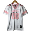 古着 リーボック Reebok NFL NEW ENGLAND PATRIOTS ニューイングランドペイトリオッツ Vネック メッシュ ゲームシャツ レディース...
