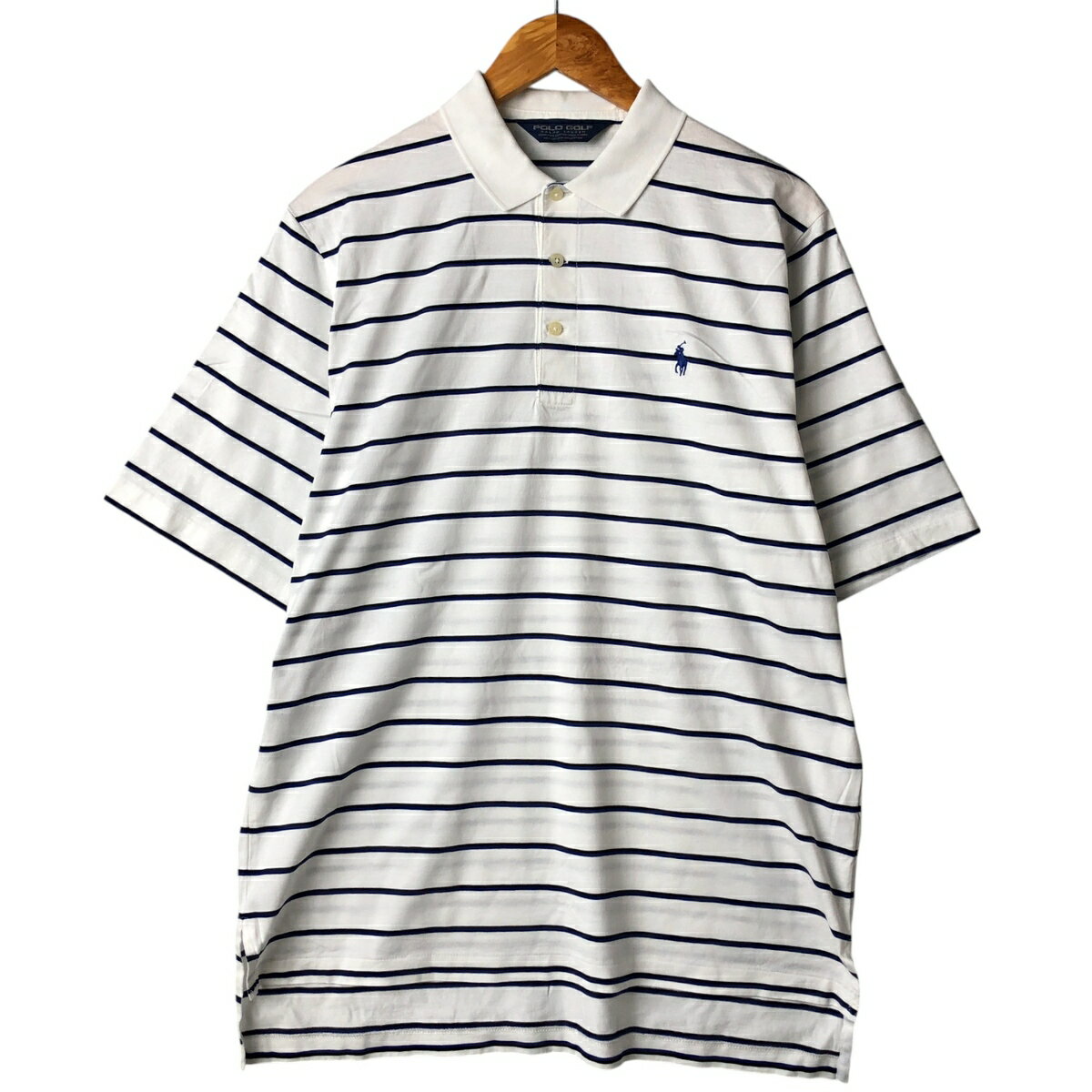 古着 ラルフローレン Ralph Lauren POLO GOLF ポロゴルフ マルチボーダー 半袖 ボーダー ポロシャツ メンズM相当 /eaa565160 【中古】 【250719】
