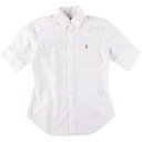 古着 ラルフローレン Ralph Lauren SLIM FIT スリムフィット 五分袖 ボタンダウン 半袖 コットンシャツ メンズS相当 /eaa565208...
