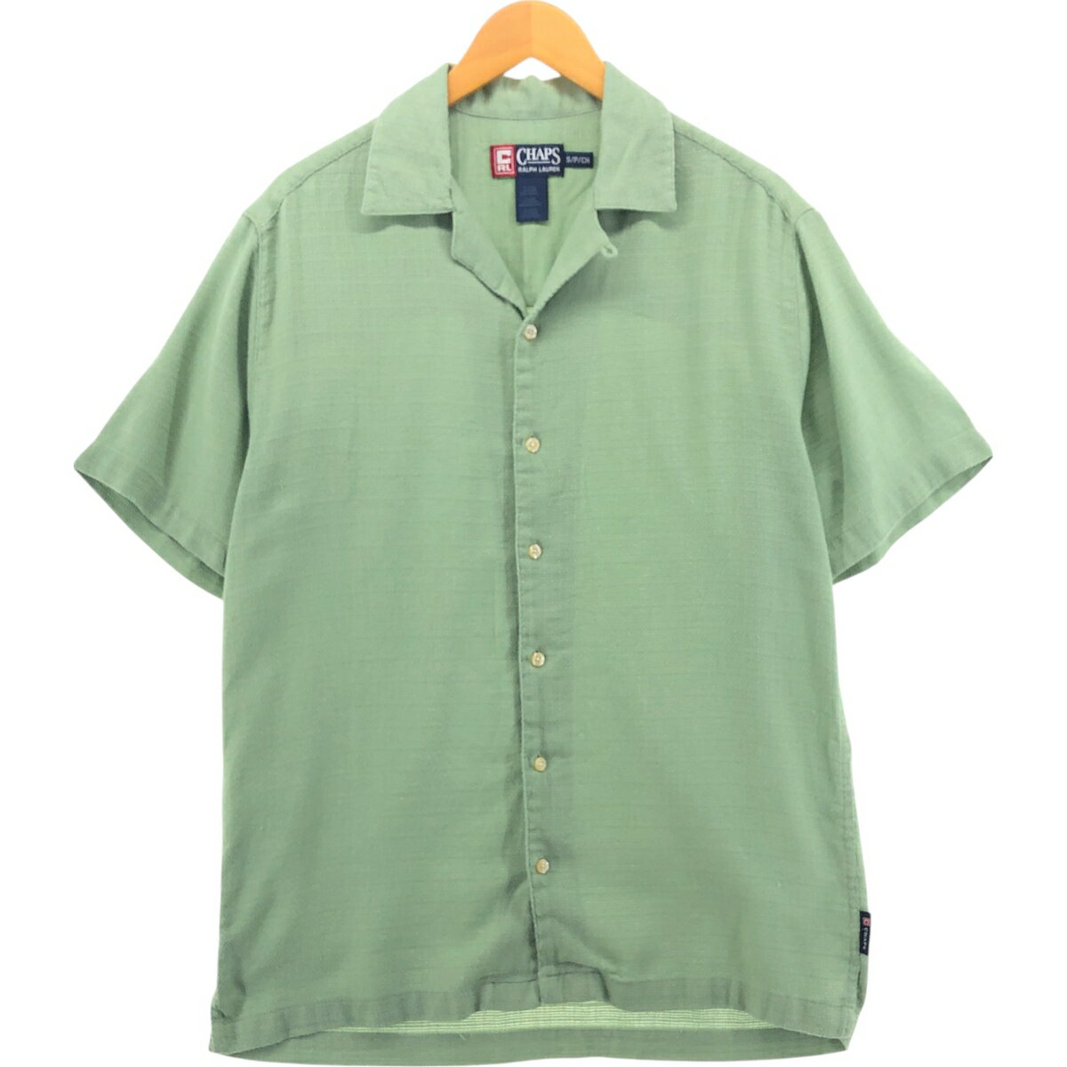 樂天商城 - 古着 90'S ラルフローレン Ralph Lauren CHAPS チャップス 半袖 オープンカラー コットン×ポリシャツ ボックスシャツ メンズS相当 ヴィンテージ /eaa565250 【中古】 【250707】