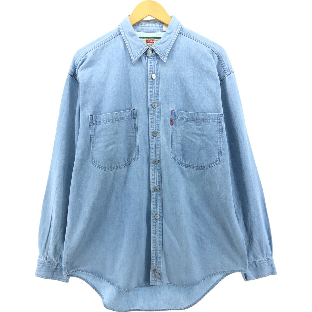 古着 90'S リーバイス Levi's 長袖 デニムシャツ メンズM相当 ヴィンテージ /eaa565348 【中古】 【250712】 【SS2603_10】 ブルー系 春夏秋冬