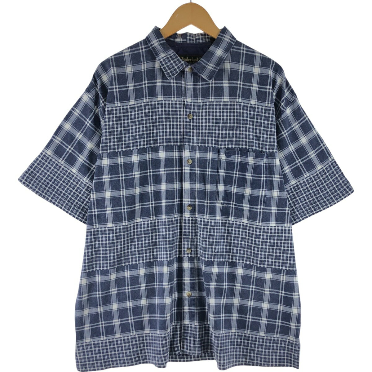 古着 ティンバーランド Timberland 半袖 コットン チェックシャツ ボックスシャツ メンズM相当 /eaa565396 【中古】 【260130】