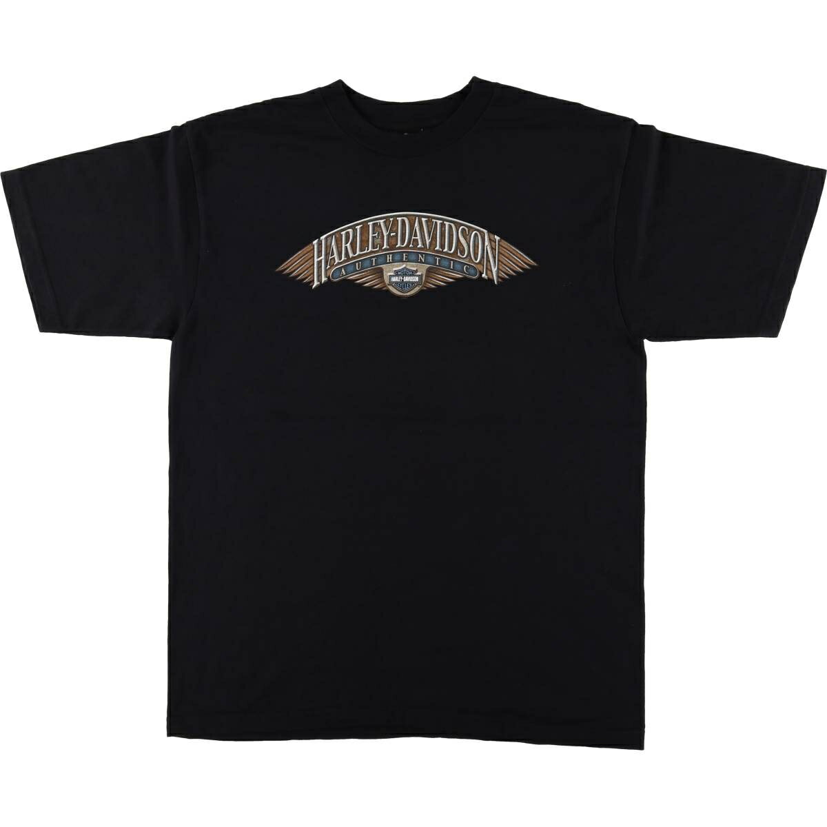 古着 00'S ハーレーダビッドソン Harley-Davidson 鷲柄 イーグル柄 モーターサイクル バイクTシャツ USA製 /eaa565454 【中古】 【250712】