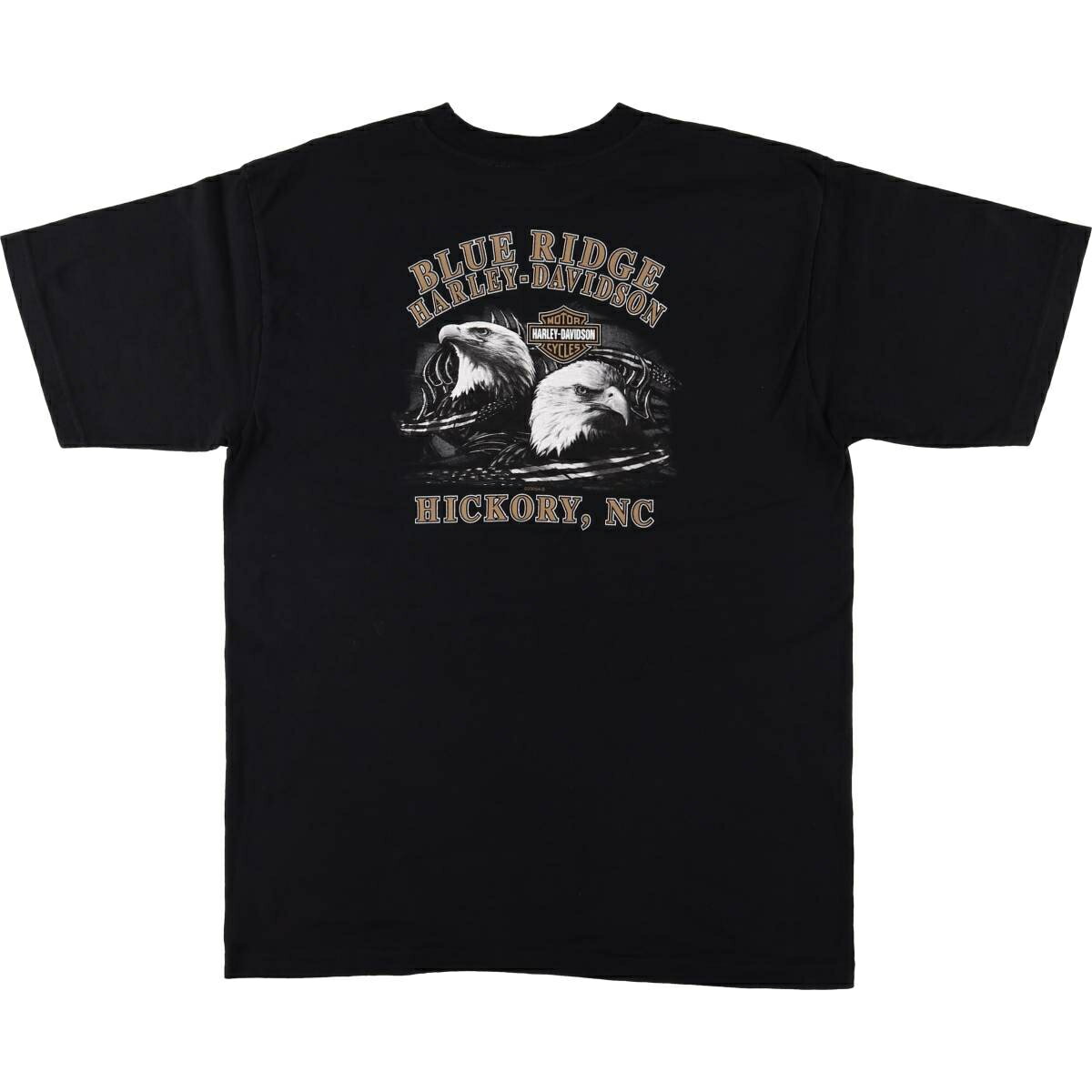 古着 00'S ハーレーダビッドソン Harley-Davidson 鷲柄 イーグル柄 モーターサイクル バイクTシャツ USA製 /eaa565454 【中古】 【250712】