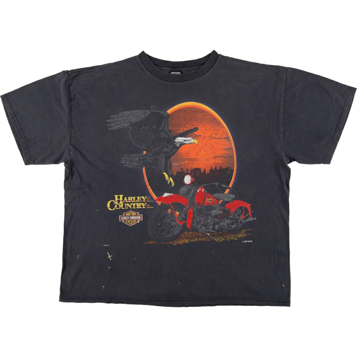 古着 ハーレーダビッドソン Harley-Davidson 鷲柄 イーグル柄 モーターサイクル バイクTシャツ USA製 メンズXXL相当 /eaa565465 【中古】 【250712】
