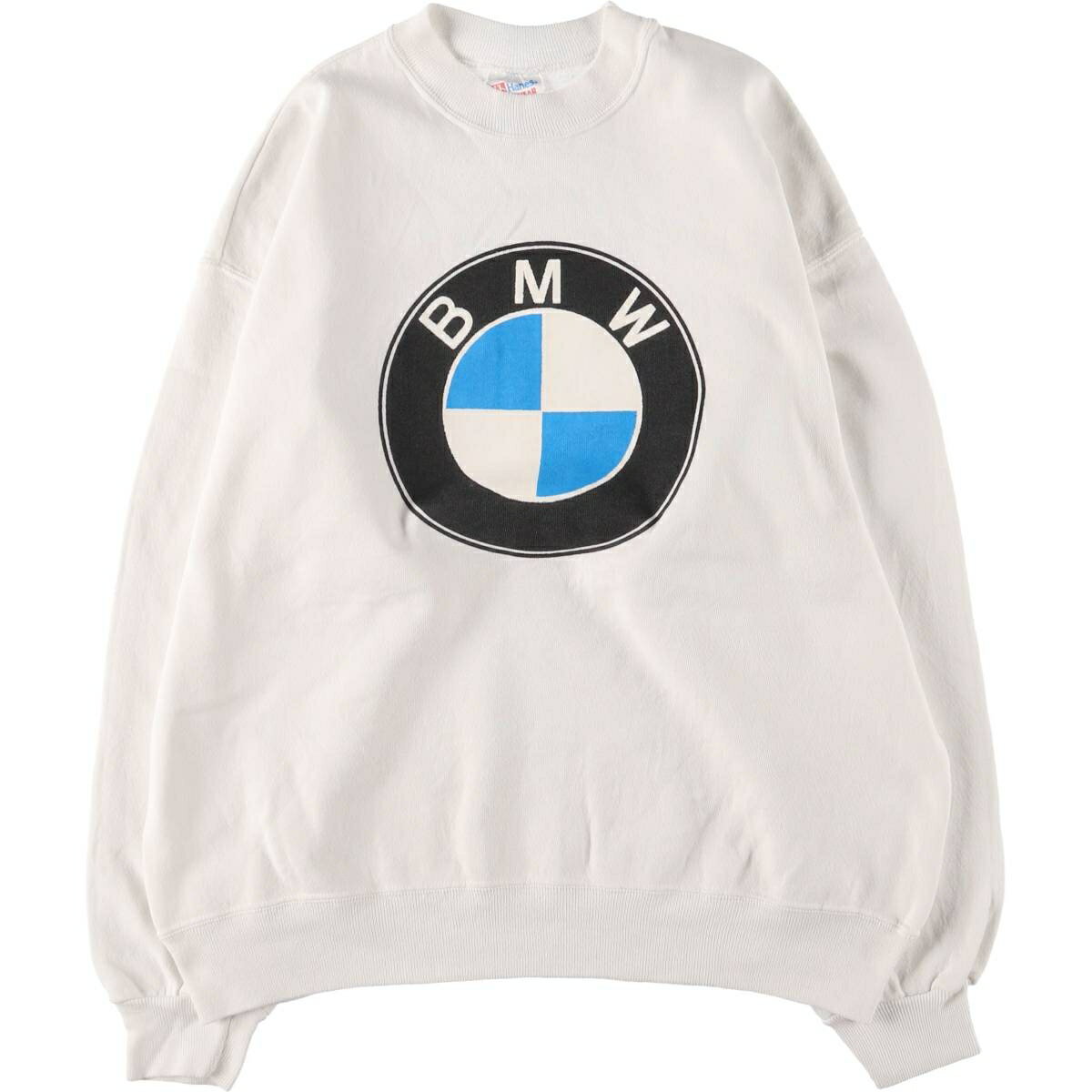 古着 90~00'S ヘインズ Hanes ACTIVEWEAR BMW アドバタイジング スウェットシャツ トレーナー メンズXL..