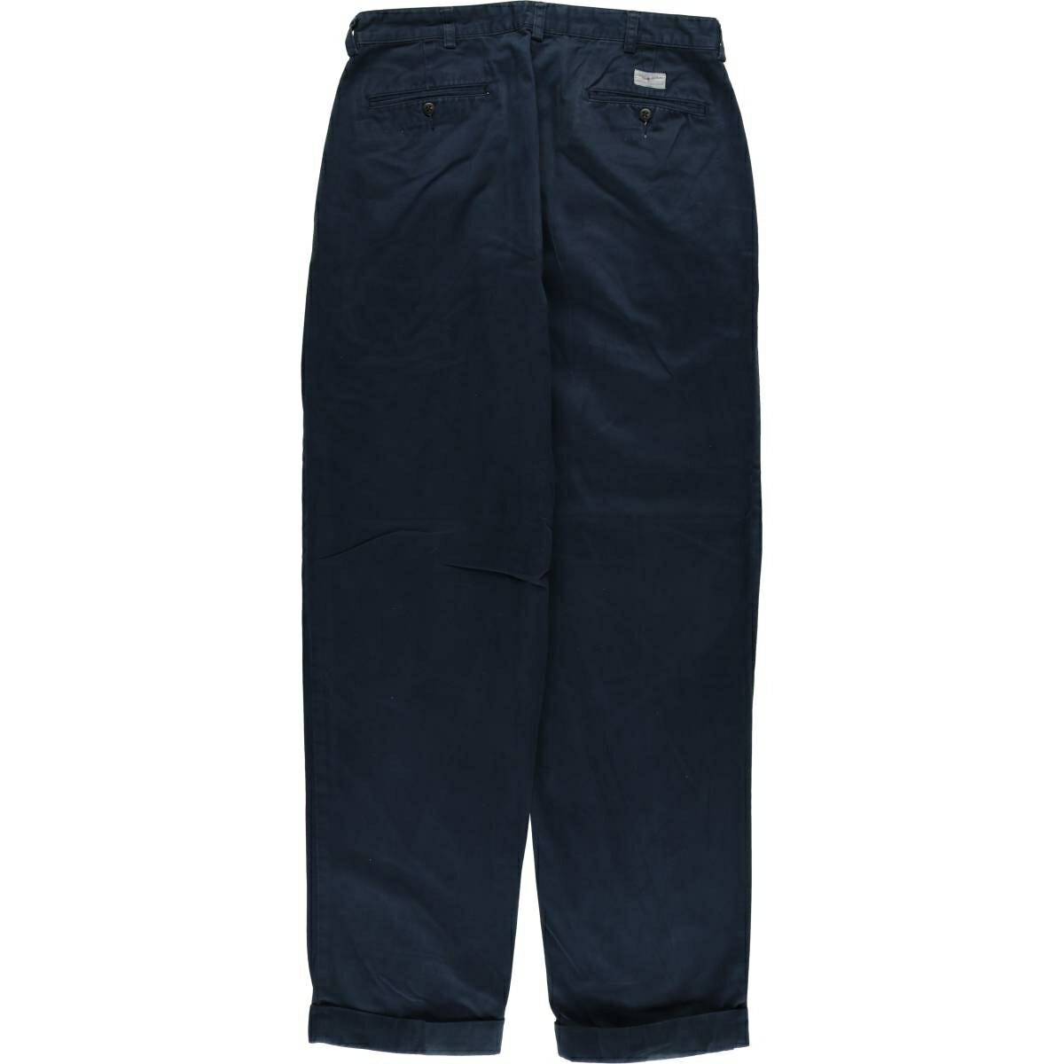 古着 ラルフローレン Ralph Lauren POLO by Ralph Lauren ツータック チノパンツ メンズw34相当 /eaa565678 【中古】 【250712】 【SS2603_10】 ネイビー系 春夏秋冬 2