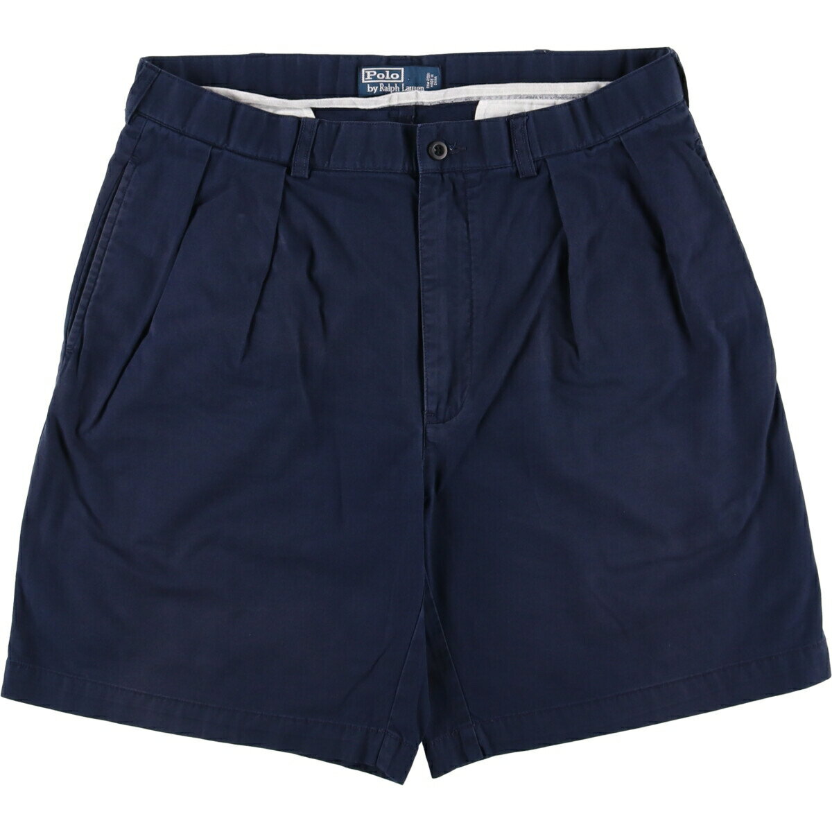 古着 ラルフローレン Ralph Lauren POLO by Ralph Lauren ツータック チノショーツ ショートパンツ メンズw35相当 /eaa565689 【中古】 【250712】 【SS2603_10】 ネイビー系 春夏秋