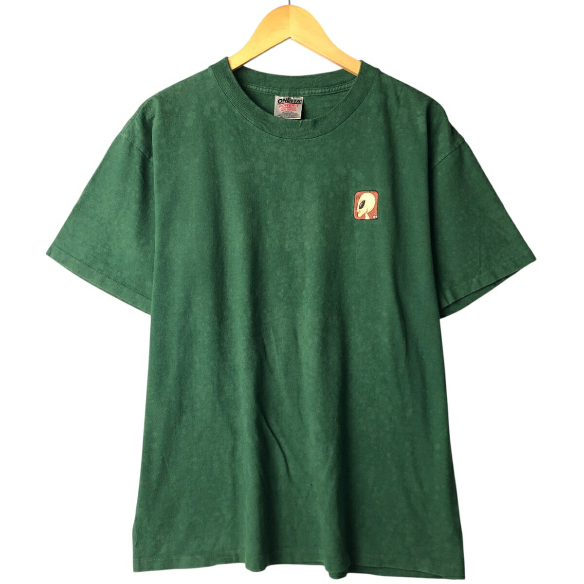 古着 90'S オニータ ONEITA POWER-T エイリアン 刺繍Tシャツ USA製 メンズL相当 ヴィンテージ /eaa565723   【SS2606_30
