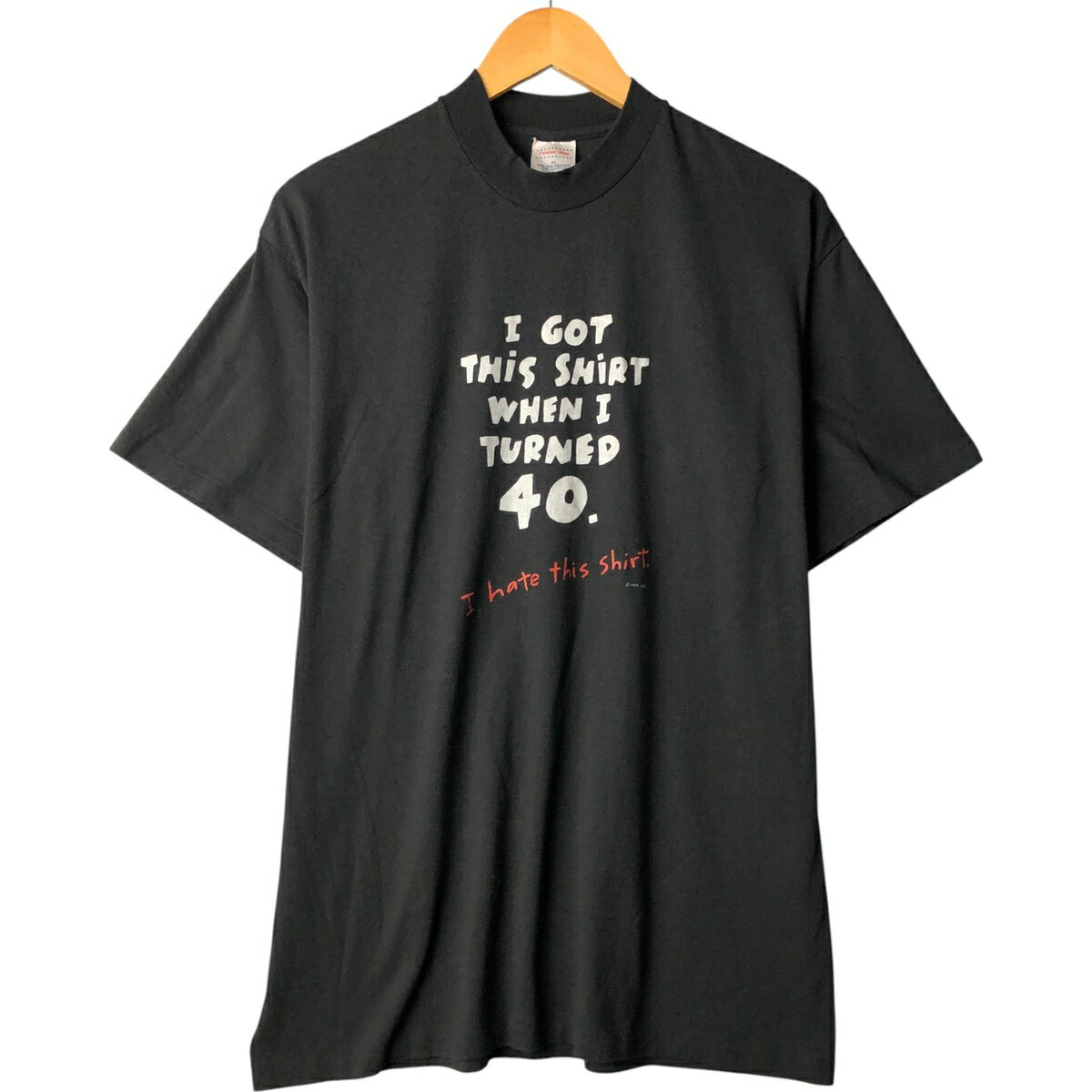 古着 90'S センタースター CENTER STAR メッセージプリントTシャツ USA製 メンズXL相当 ヴィンテージ /eaa565731   【SS2606_30