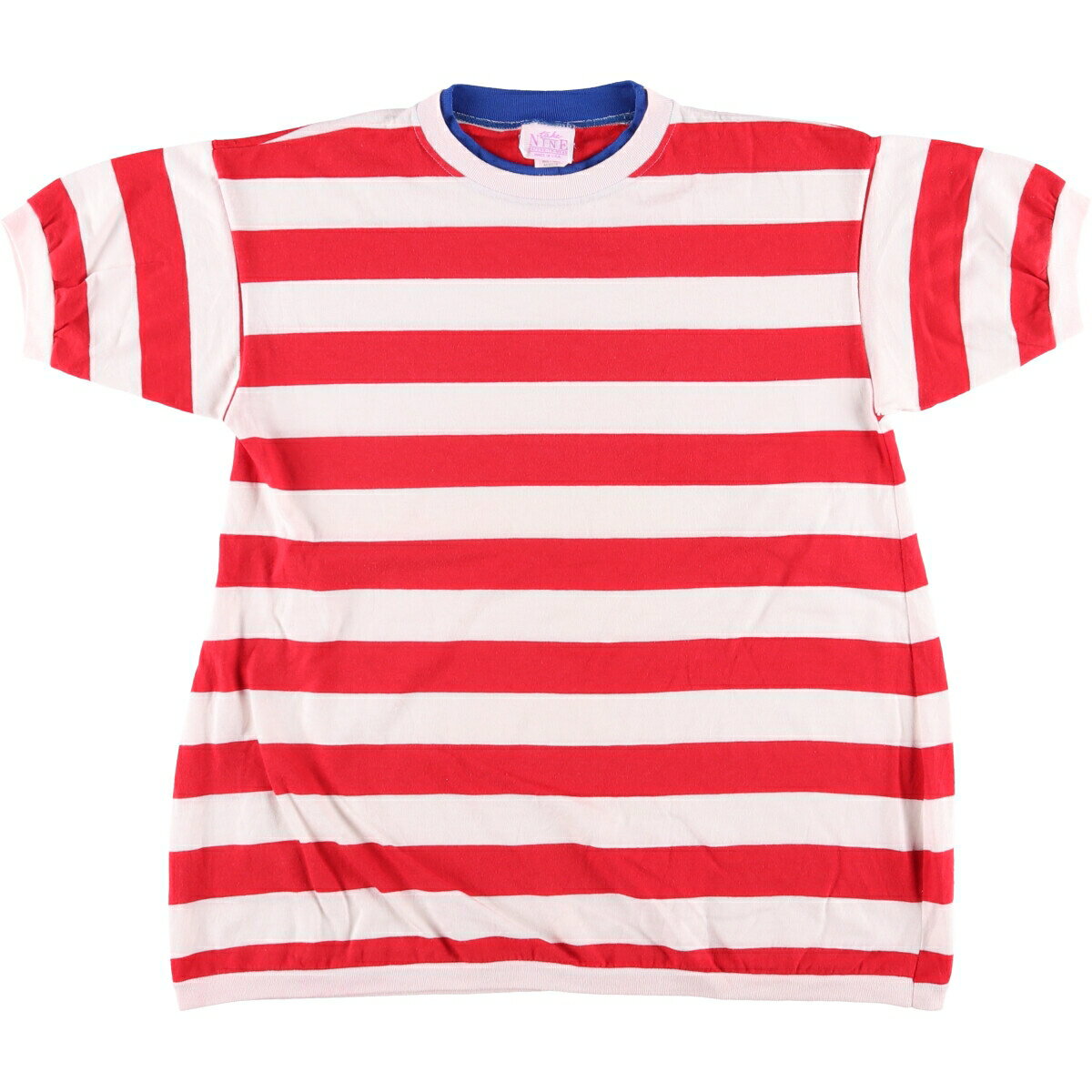 古着 テイクナイン TAKE NINE ボーダーTシャツ USA製 メンズM相当 /eaa565793   【SS2606_30