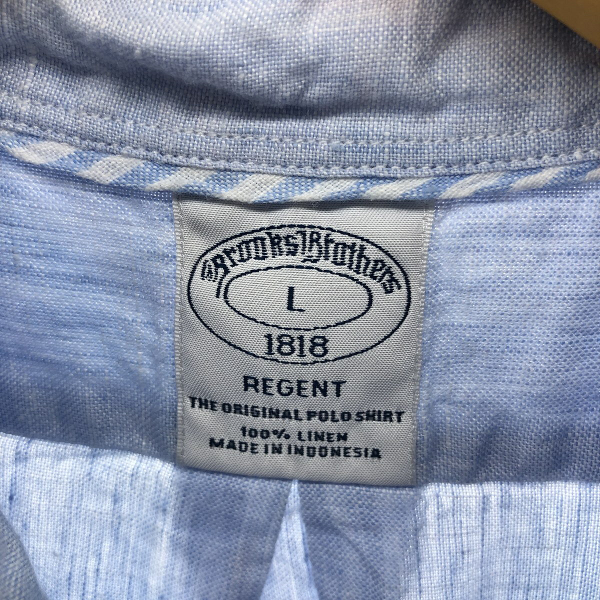 古着 ブルックスブラザーズ Brooks Brothers 1818 半袖 リネン ボタンダウンシャツ メンズL相当 /eaa565816 【中古】 【250708】