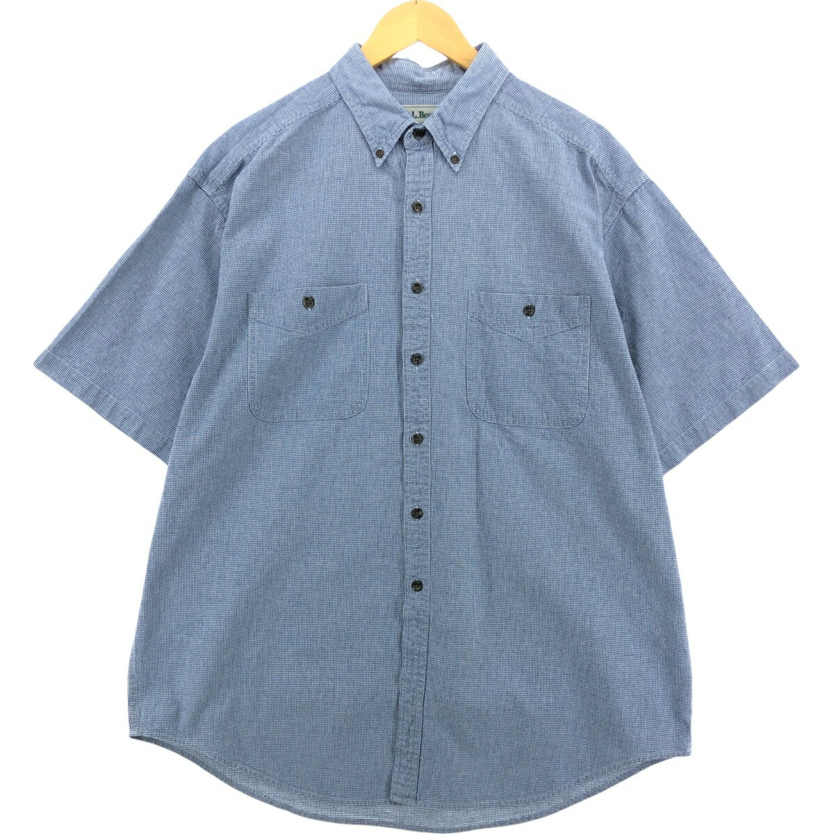 樂天商城 - 古着 80~90'S エルエルビーン L.L.Bean 半袖 ボタンダウン チェックシャツ メンズL相当 ヴィンテージ /eaa565894 【中古】 【250711】