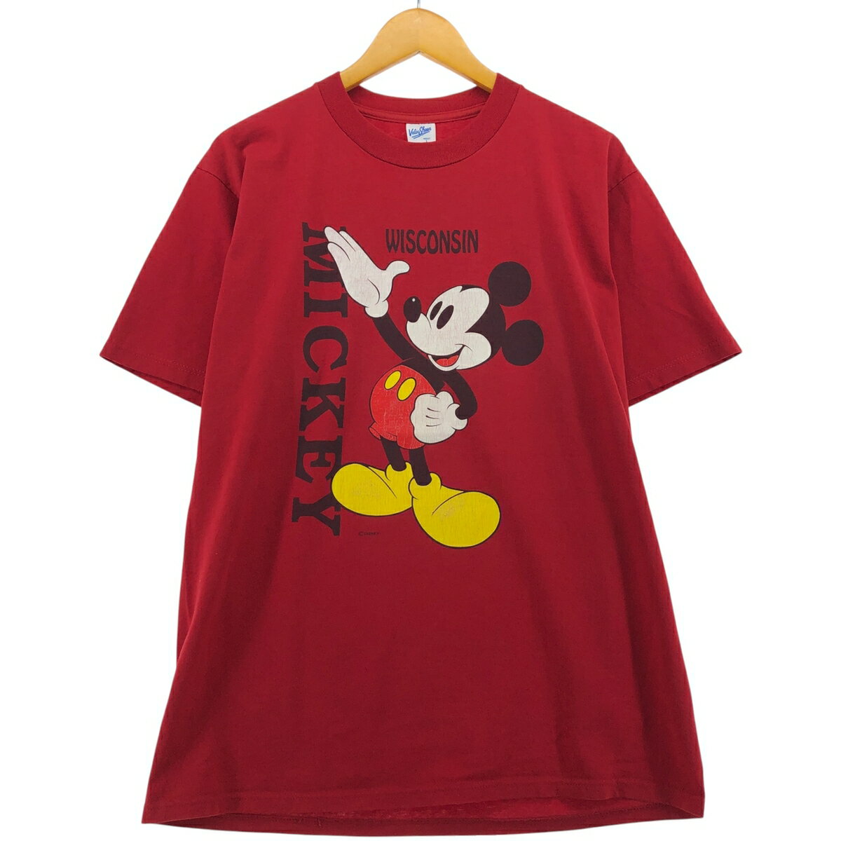 Rakuten - 古着 90'S ベルバシーン VELVA SHEEN MICKEY MOUSE ミッキーマウス キャラクタープリントTシャツ USA製 メンズL相当 ヴィンテージ /eaa565938 【中古】 【250707】 【Elulu/エルル】 【SS2603_30】