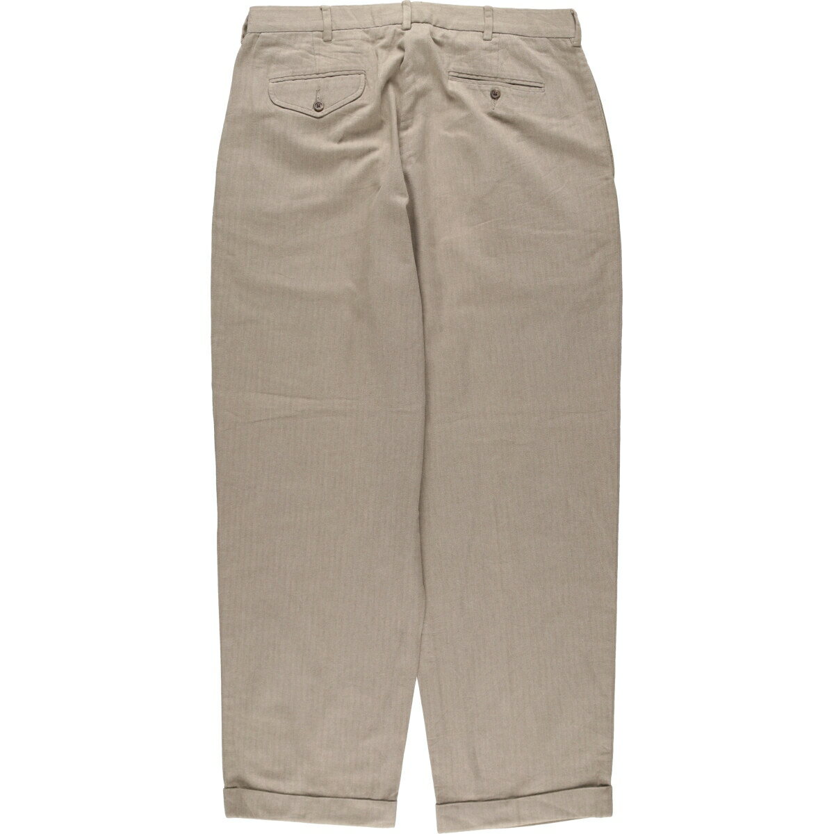 古着 ラルフローレン Ralph Lauren POLO by Ralph Lauren ツータック ヘリンボーン コットン スラックスパンツ メンズw36相当 /eaa565982 【中古】 【250709】