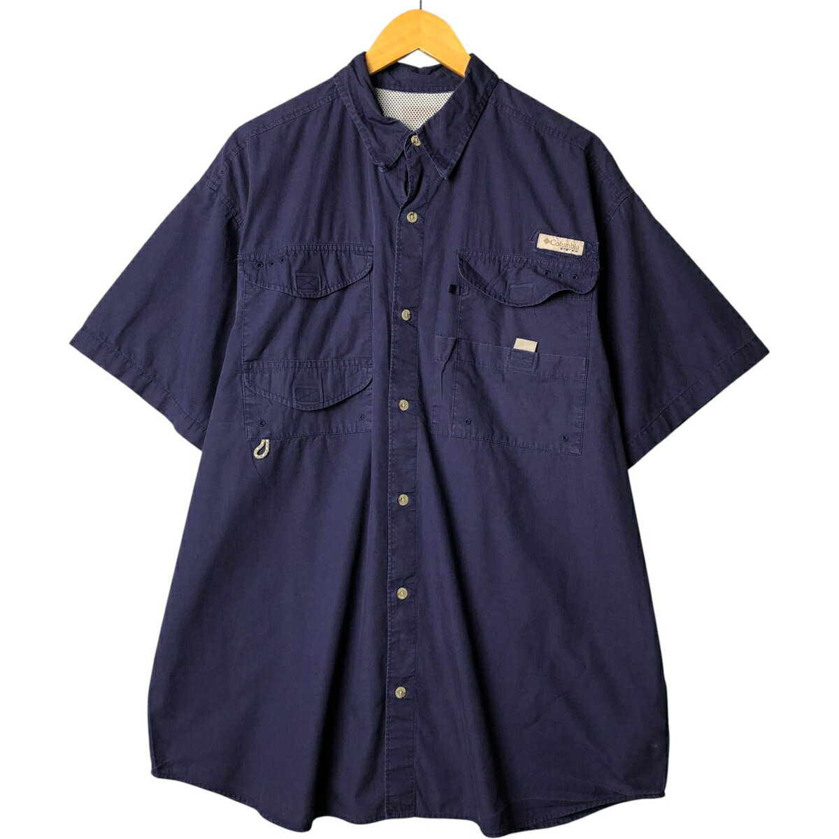 Rakuten - 古着 コロンビア Columbia PFG 隠しボタンダウン 半袖 フィッシングシャツ メンズXL相当 /eaa566075 【中古】 【250717】