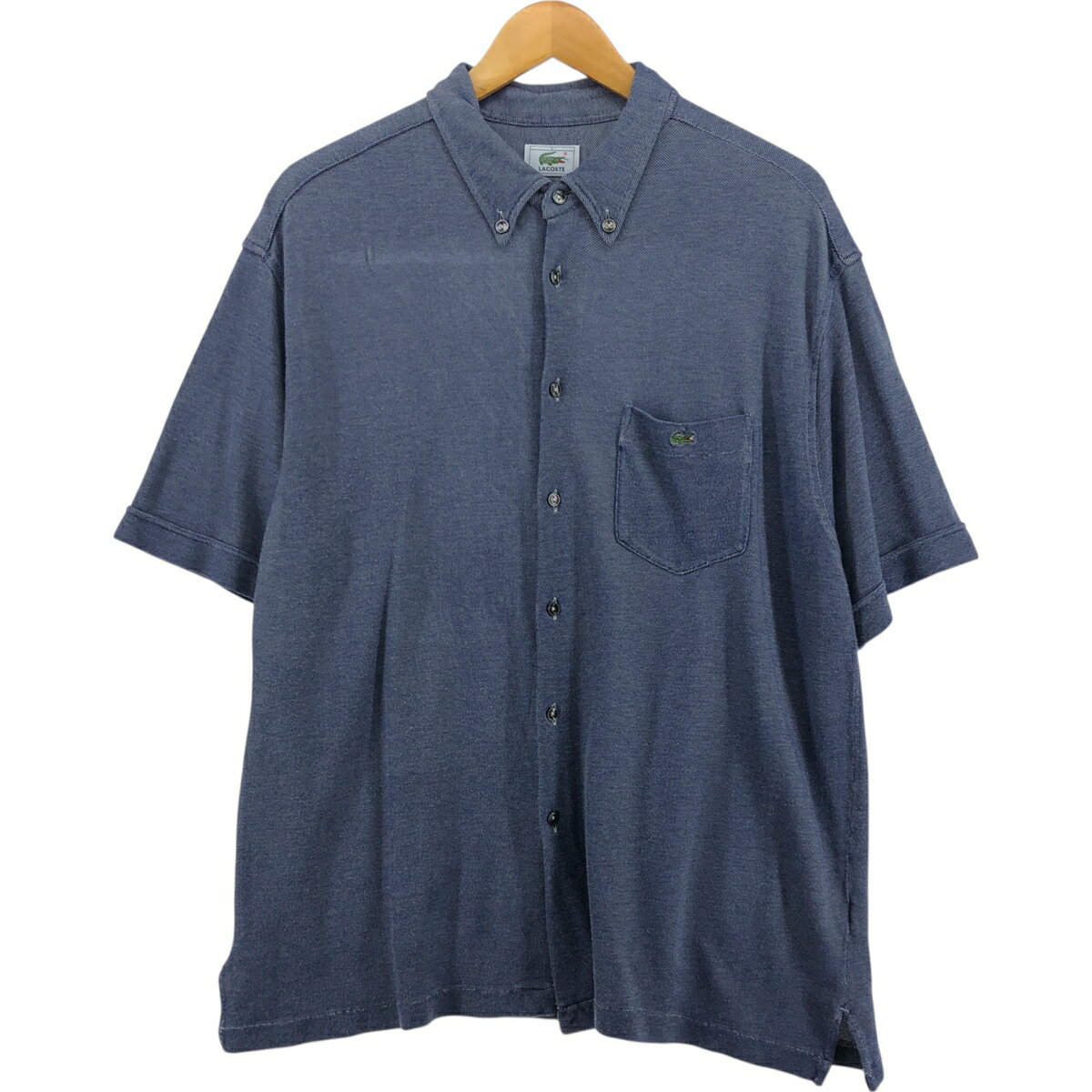 Other - 古着 ラコステ LACOSTE 半袖 ボタンダウンシャツ メンズL相当 /eaa566124 【中古】 【250711】 ネイビー系 春夏