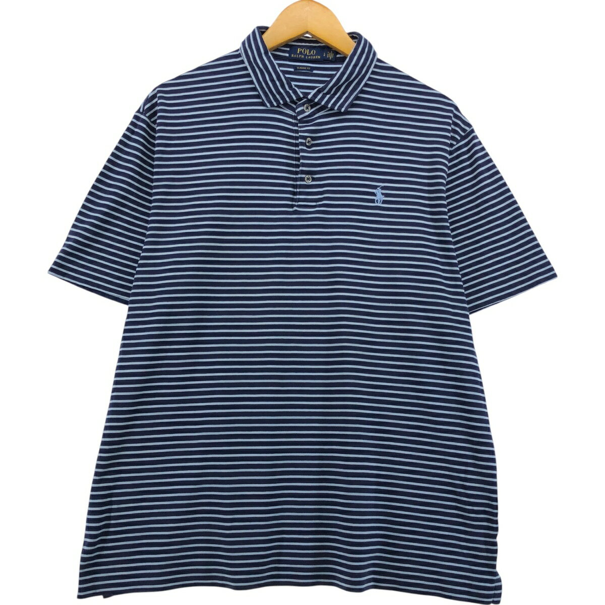 古着 ラルフローレン Ralph Lauren POLO RALPH LAUREN CLASSIC FIT 半袖 ボーダー ポロシャツ メンズL相当 /eaa566561 【中古】 【250711】