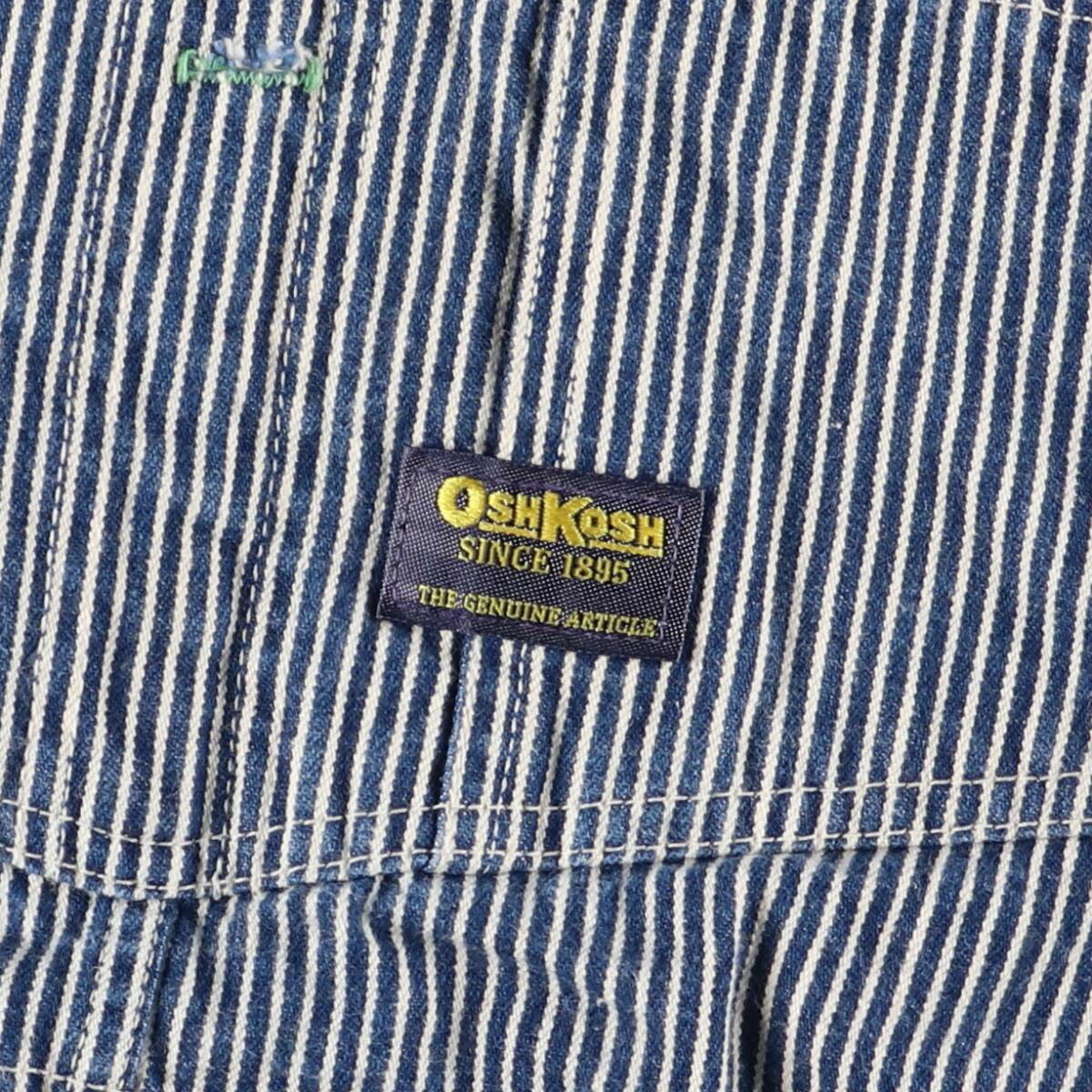 古着 60~70'S オシュコシュ Osh kosh ストライプ柄 ヒッコリーストライプ オーバーオール USA製 メンズw39相当 ヴィンテージ /eaa566619 【中古】 【250713】