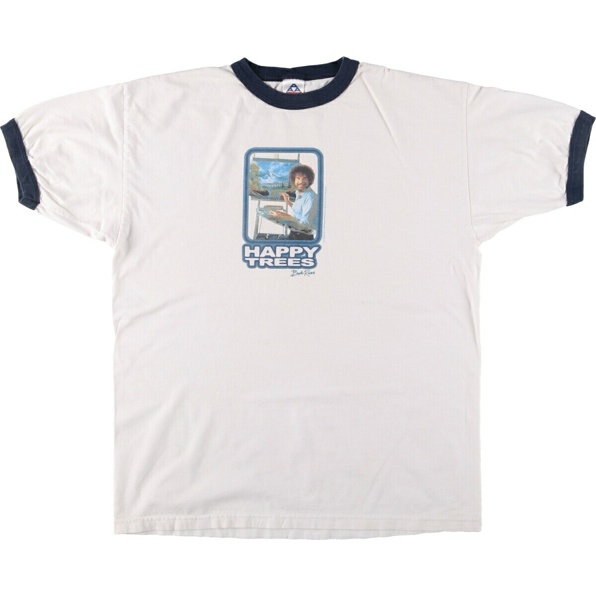 古着 00'S アルスタイル ALSTYLE BOB ROSS ボブロス リンガーTシャツ メンズXL相当 /eaa566868   【SS2606_30