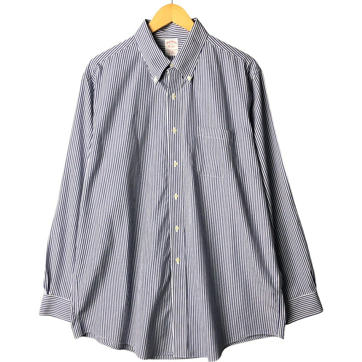 古着 ブルックスブラザーズ Brooks Brothers Est.1818 長袖 ボタンダウンストライプシャツ メンズXL相当 /eaa566939  