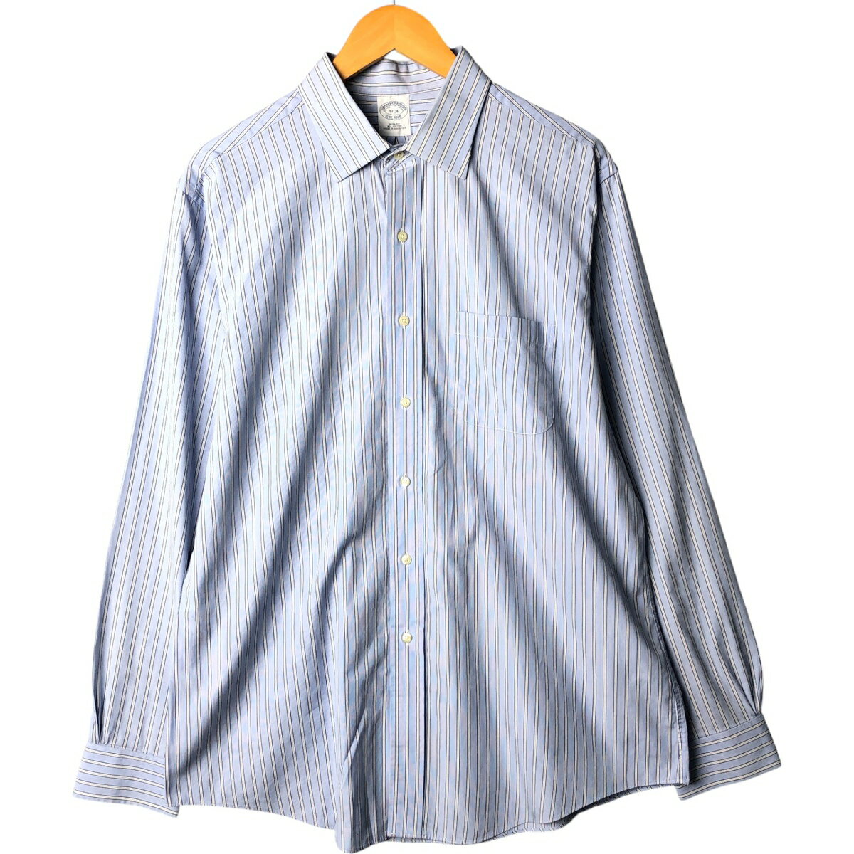 古着 ブルックスブラザーズ Brooks Brothers Est.1818 長袖 コットンストライプシャツ メンズXL相当 /eaa566951  