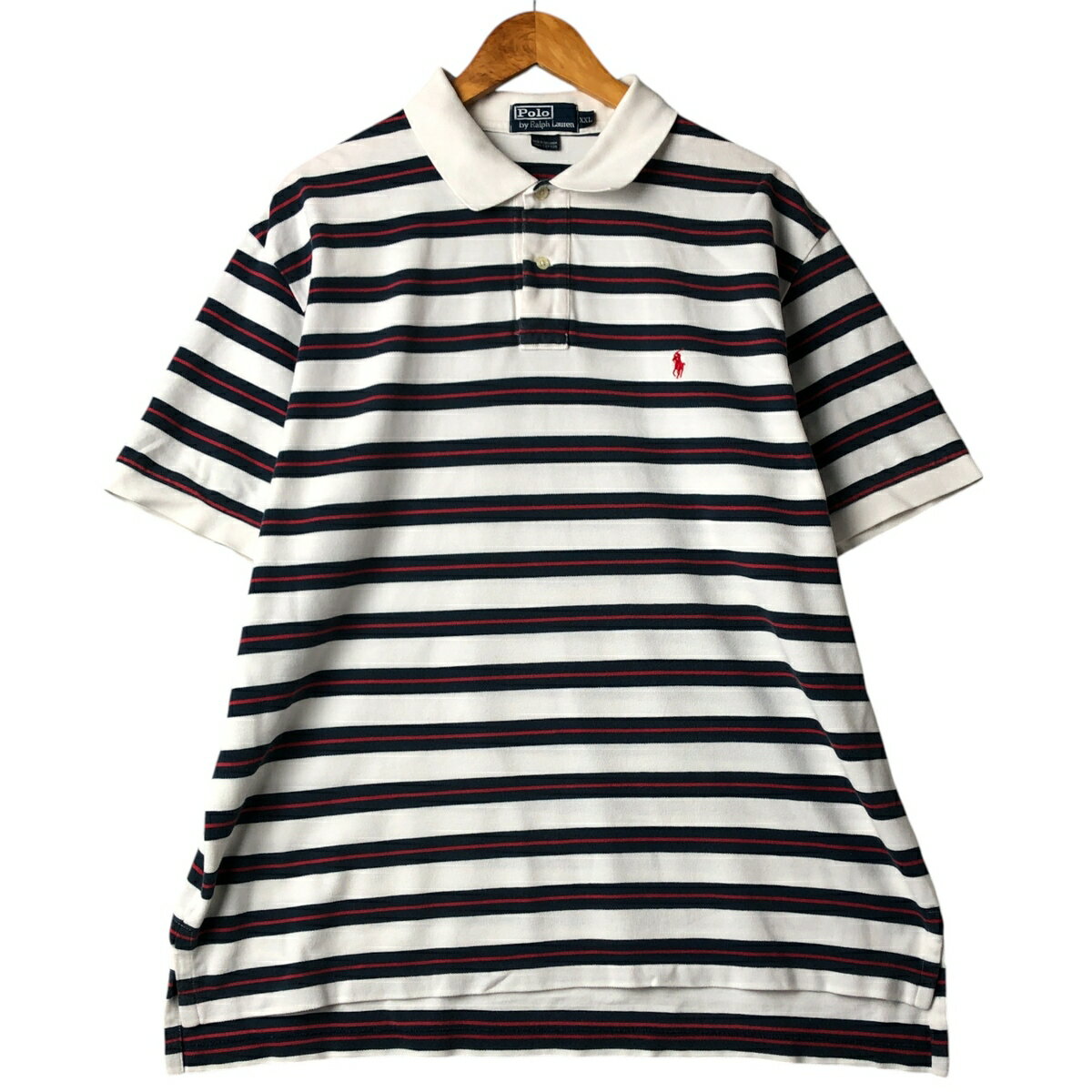 古着 ラルフローレン Ralph Lauren POLO by Ralph Lauren マルチボーダー 半袖 ボーダー ポロシャツ メンズXXL相当 /eaa567041 【中古】 【250719】