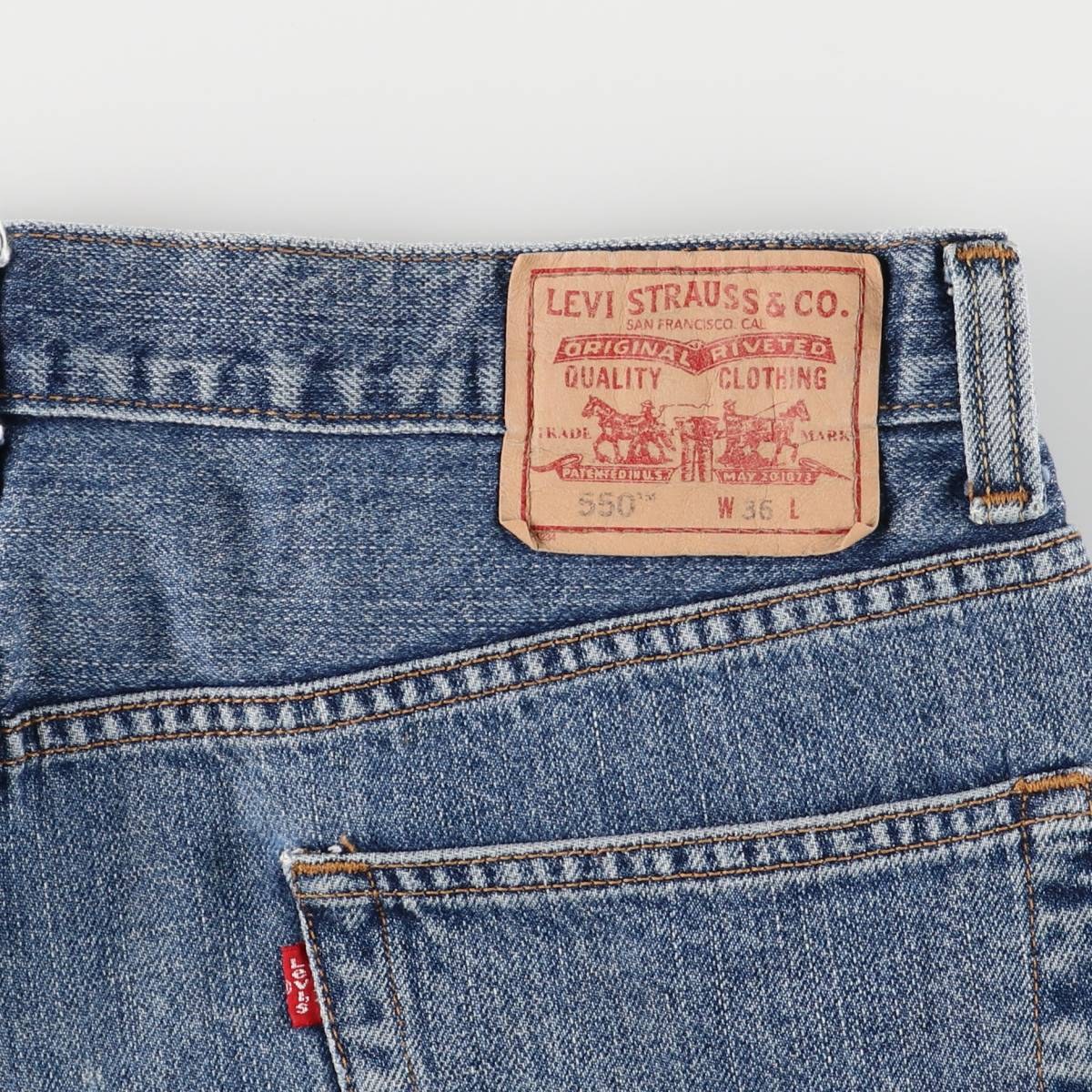 古着 リーバイス Levi's 550 RELAXED FIT デニムショーツ ハーフパンツ ジョーツ メンズw36相当 /eaa567179 【中古】 【250718】