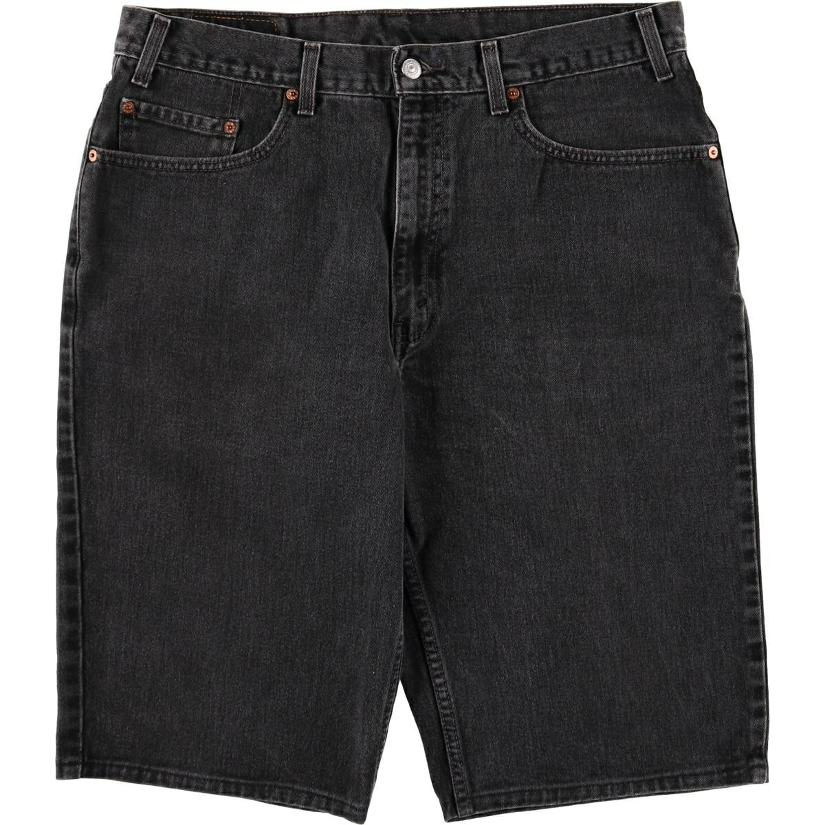 古着 00'S リーバイス Levi's 550 RELAXED FIT ブラックデニムショーツ ハーフパンツ メンズw36相当 /eaa567250 【中古】 【250721】