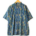 古着 80~90'S リーバイス Levi's 総柄 半袖 コットンシャツ ボックスシャツ メンズXL相当 ヴィンテージ /eaa567288 【中古】 【250719】(4)