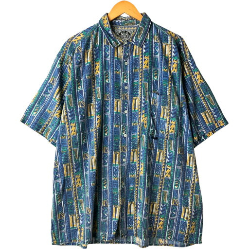 古着 80~90'S リーバイス Levi's 総柄 半袖 コットンシャツ ボックスシャツ メンズXL相当 ヴィンテージ /eaa567288 【中古】 【250719】