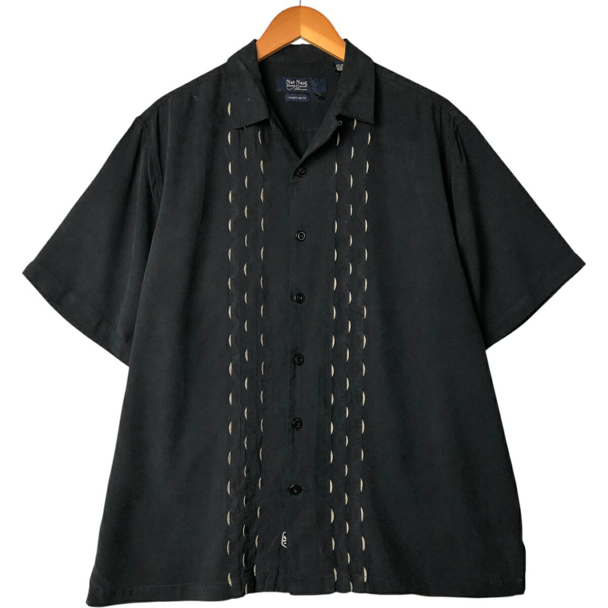古着 ナットナスト Nat Nast 半袖 オープンカラー シルクシャツ ボックスシャツ メンズL相当 /eaa56739..