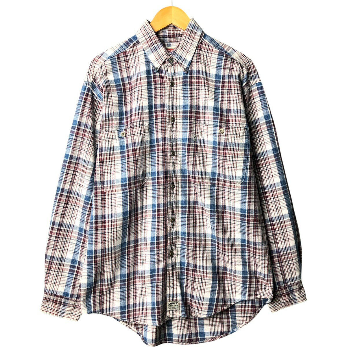 古着 90'S リーバイス Levi's 長袖 コットンチェックシャツ メンズM相当 ヴィンテージ /eaa567426 【中古】 【250721】 【SS2603_10】