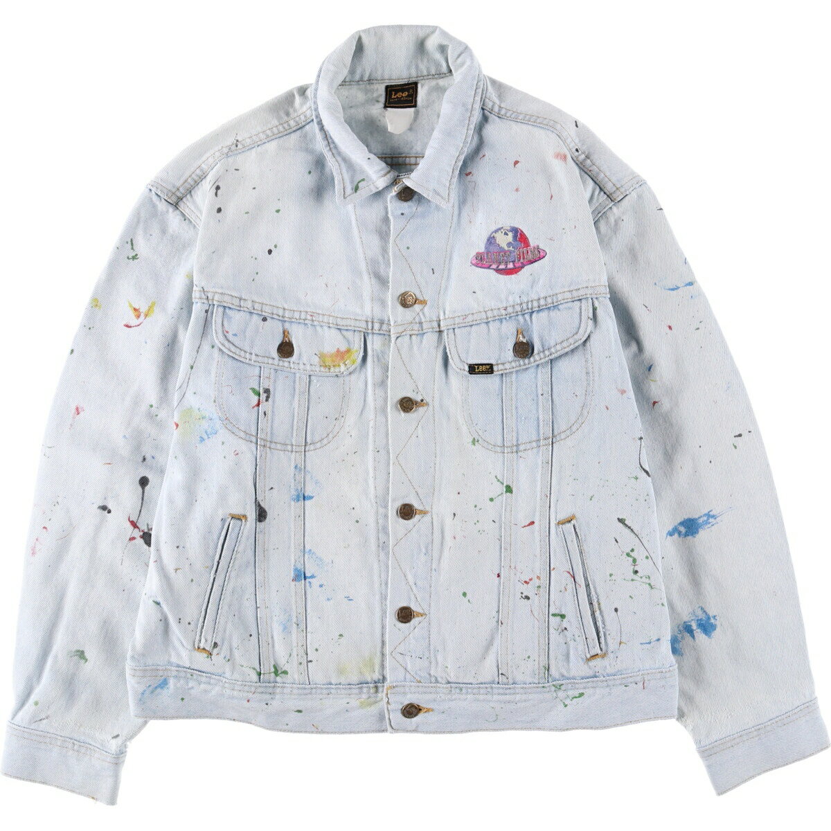 古着 80~90'S リー Lee RIDERS ライダース カスタムペイント デニムジャケット Gジャン メンズL相当 ヴィンテージ /eaa567618 【中古】 【250716】 【SS2603_10】