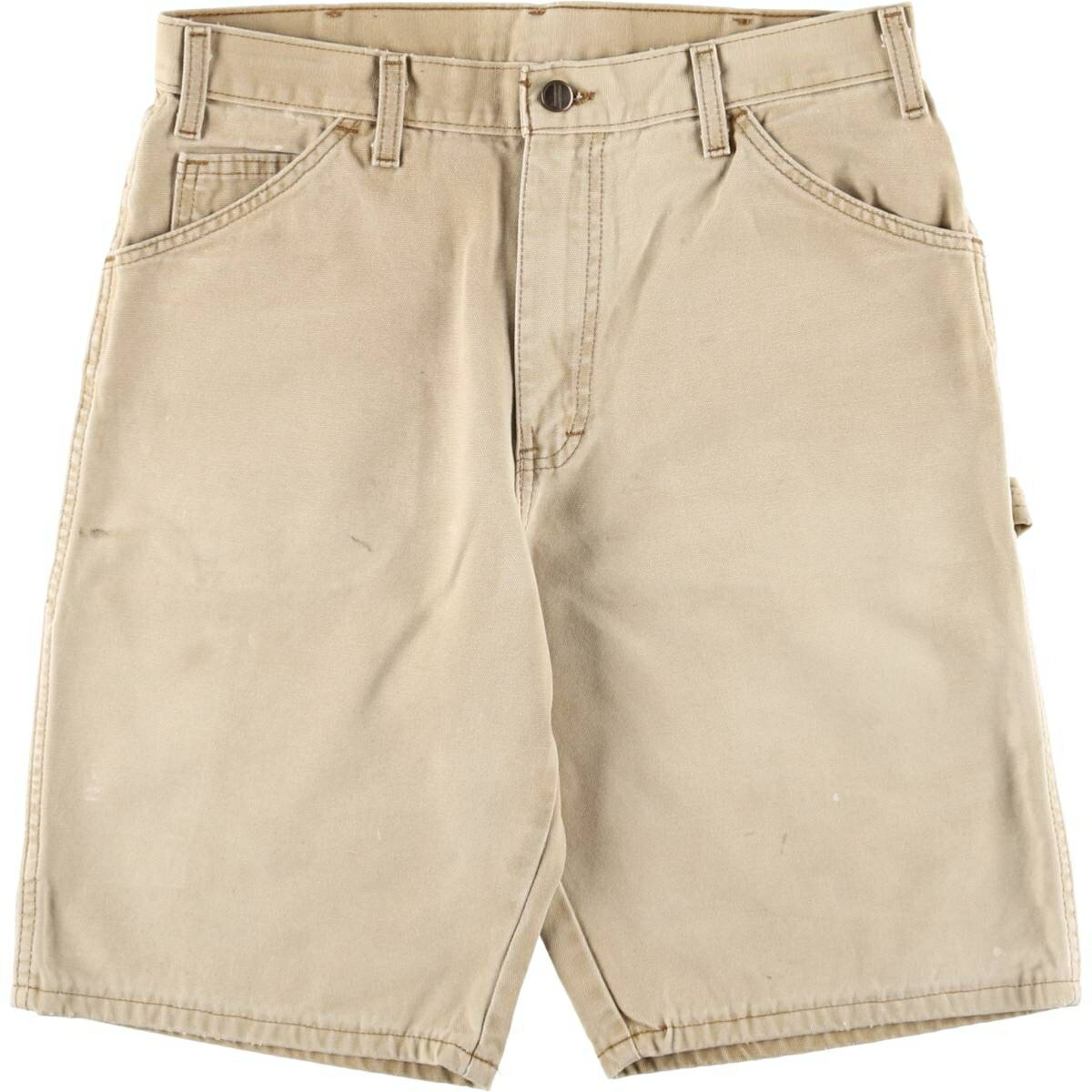 古着 ディッキーズ Dickies Relaxed Fit ダック地ペインターショーツ ハーフパンツ メンズw33相当 /eaa567662 【中古】 【250718】 【SS2603_30】 ベージュ系 春夏秋