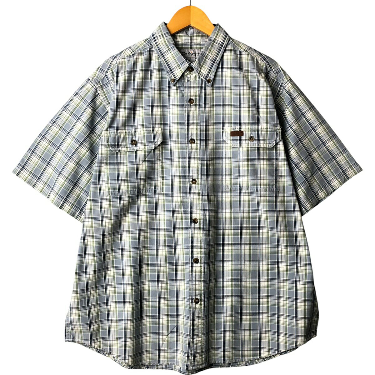 樂天商城 - 古着 カーハート Carhartt チェック柄 ボタンダウン 半袖 ワークシャツ メンズXL相当 /eaa567911 【中古】 【250718】 【SS2606_10