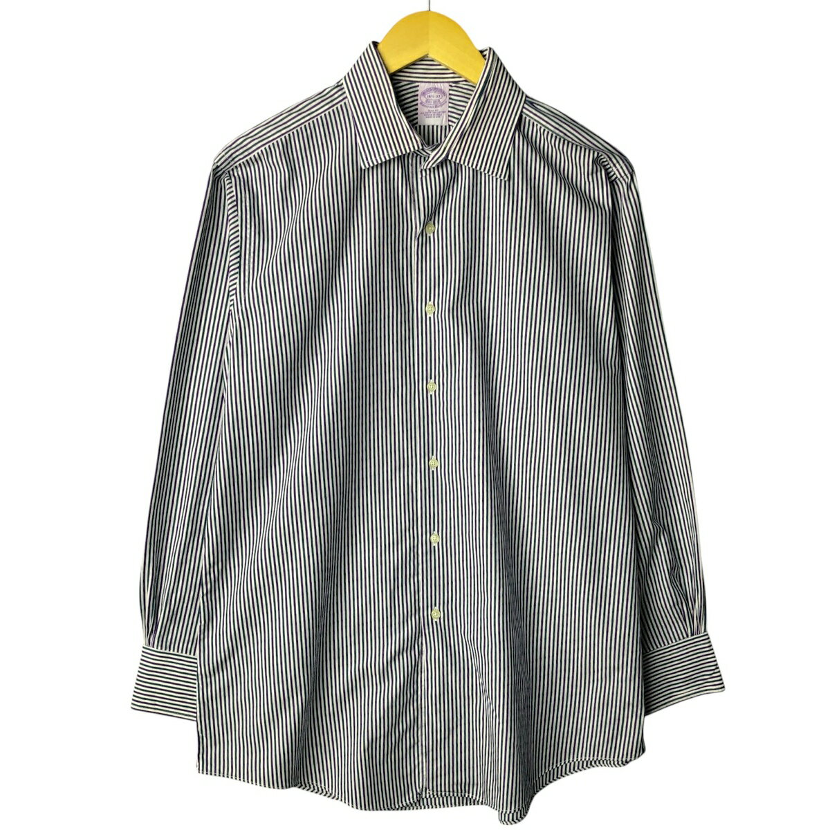 乐天商城 - 古着 ブルックスブラザーズ Brooks Brothers Est.1818 SLIM FIT 長袖 ボタンダウンストライプシャツ USA製 メンズL相当 /eaa567938 【中古】 【250728】 【SS2606_30