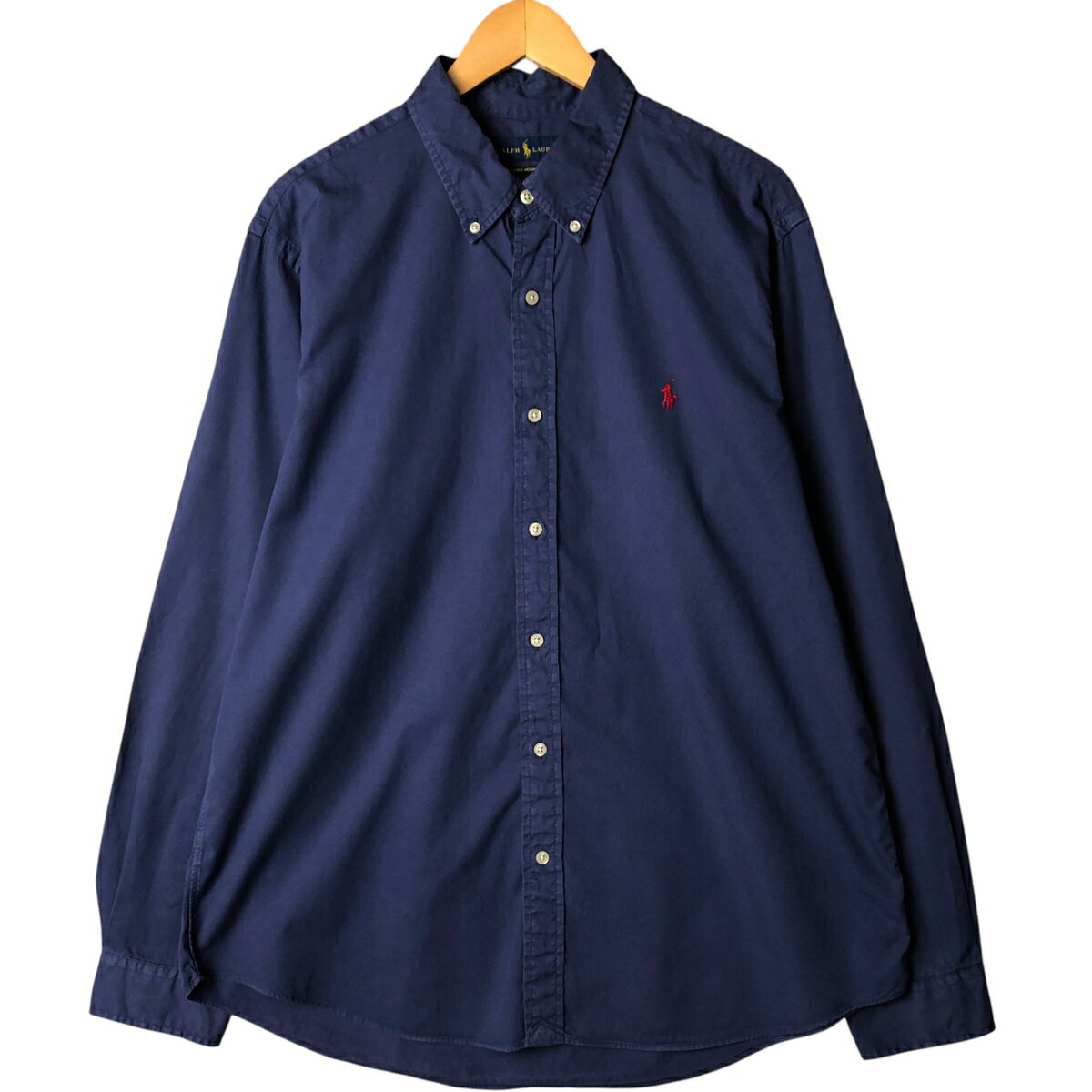古着 ラルフローレン Ralph Lauren FEATHER WEIGHT TWILL 長袖 ボタンダウンシャツ メンズXL相当 /eaa567994 【中古】 【250719】 【SS2603_10】 ネイビー系 春夏秋冬