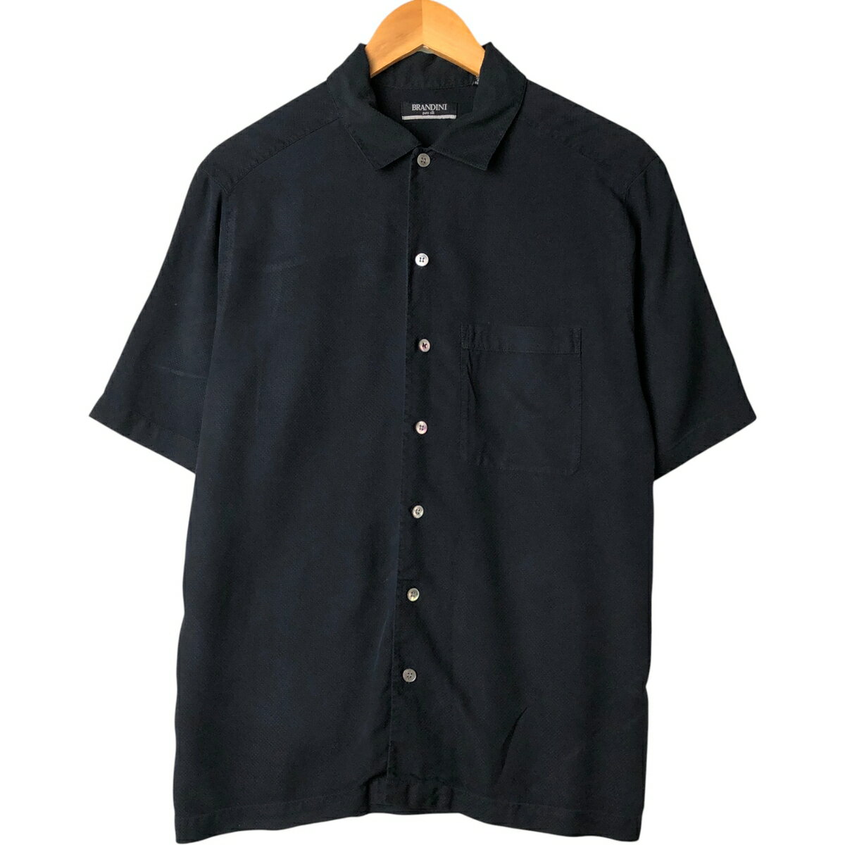 樂天商城 - 古着 BRANDINI 半袖 シルクシャツ ボックスシャツメンズM相当 /eaa568089 【中古】 【250811】