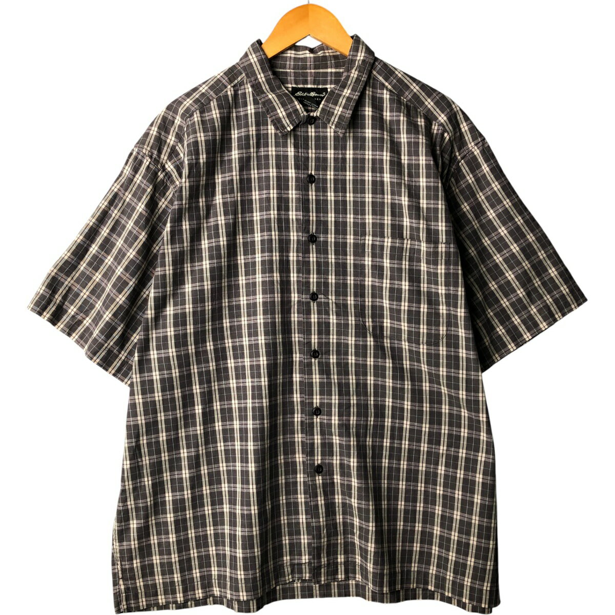 古着 エディーバウアー Eddie Bauer 半袖 コットン チェックシャツ ボックスシャツ メンズXL相当 /eaa568405 【中古】 【250720】