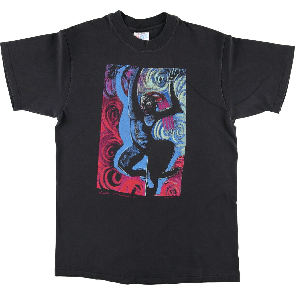 古着 90'S ヘインズ Hanes アートTシャツ USA製 メンズM相当 ヴィンテージ /eaa568558   【SS2606_30