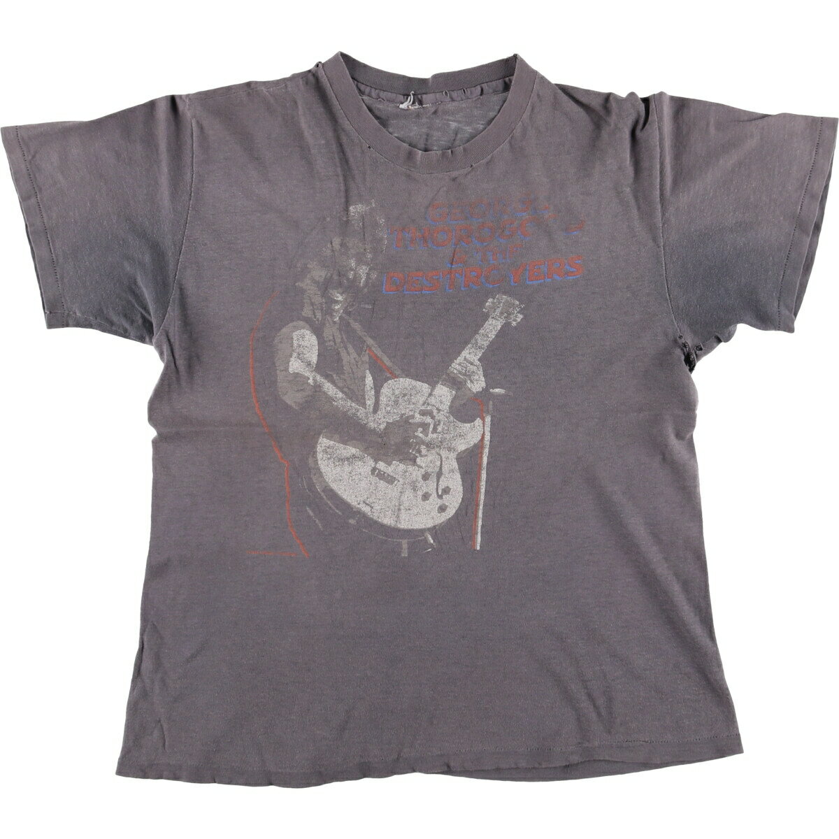 古着 80 039 S GEORGE THOROGOOD ジョージ サラグッド バンドTシャツ バンT メンズXL相当 /eaa568879 【中古】 【250731】 【SS2603_10】 グレー系 春夏秋