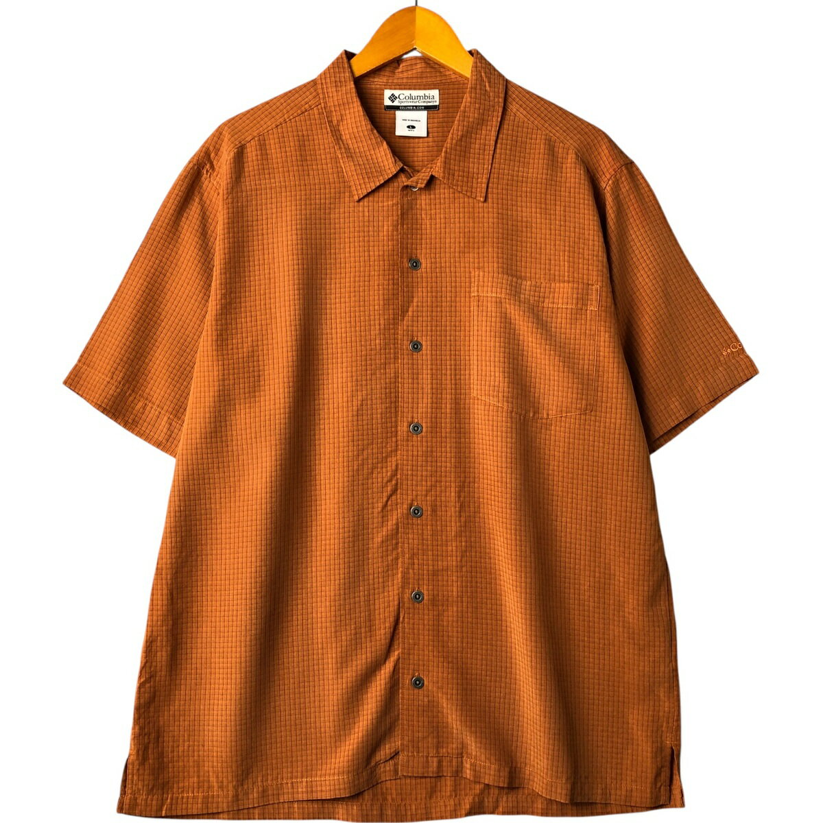 古着 00'S コロンビア Columbia 半袖 チェックシャツ ボックスシャツ メンズL相当 /eaa568961   【SS2606_30
