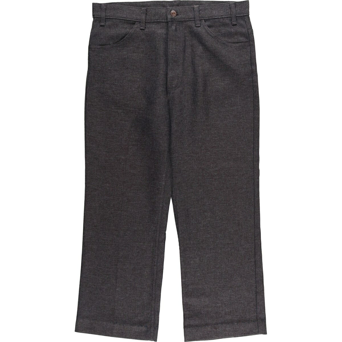 商品詳細 ブランド・Levi's・リーバイス・ 特徴・薄手・ヴィンテージ・ジッパーフライ・SCOVILLジップ・ モデル/形状・10517-9055・フレアパンツ・ 素材・ポリエステル:100%・ 色・グレー系 灰色・ 柄・無地・ 生産国・USA製・ 年代・90年代・ サイズ・メンズw36・表記サイズ:W35 L32・ウエスト:93cm・股上:33cm・股下:64cm・もも周り:60cm・裾周り:47cm・ コンディション・C・ カテゴリ・メンズ・ボトムス・ロングパンツ・スラックス・プリーツパンツ・ 商品番号・eaa569128・ 取扱店・・ スタッフコメント詳しい素材表記はDACRON POLYESTERでございます。Levi's 10517-9055 フレアパンツ / メンズw36 / 商品番号 eaa569128 USEDですので使用感などございますが、まだまだご愛用していただけます。 古着という事をご理解の上ご注文よろしくお願いします。 【状態追記】 ●裾上げされております。 ●前、左ポケット内袋に汚れ ●両裾内側に汚れ※状態は当社独自の基準です。 着用感表記サイズウエスト股上股下もも周り裾周り メンズw36W35 L32(サイズ表記W35ですが、計測値によりメンズw36相当です。)93cm33cm64cm60cm47cm ※測定値の若干の誤差はご了承下さい。サイズガイドはこちら ブランドLevi'sリーバイス 特徴薄手 / ヴィンテージ / ジッパーフライ / SCOVILLジップモデル/形状10517-9055 / フレアパンツ素材ポリエステル:100%色グレー系 灰色柄無地生産国USA製年代90年代カテゴリスラックス・プリーツパンツ商品番号eaa569128取扱店　　 詳しい素材表記はDACRON POLYESTERでございます。リーバイスの他の商品を見るスラックス・プリーツパンツの他の商品を見る